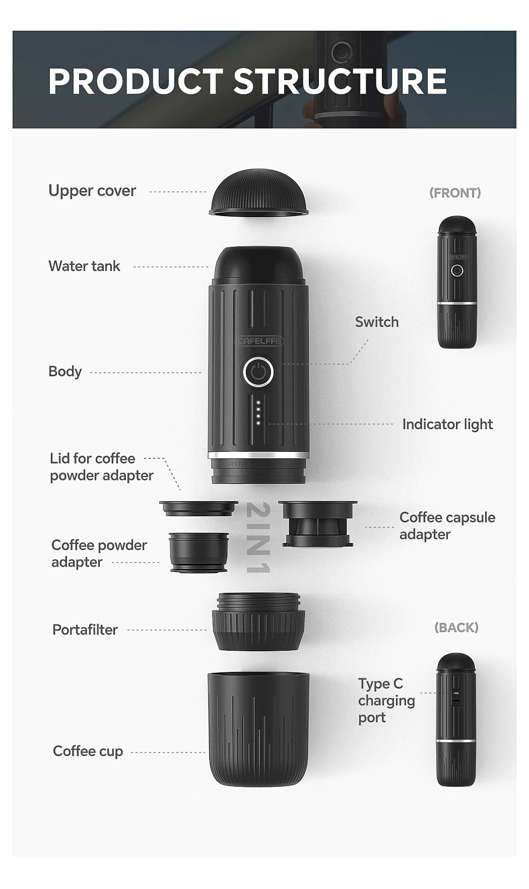 Cafetière Nomade Premium - Votre Rituel Bien-être Partout COSMOS SHOP